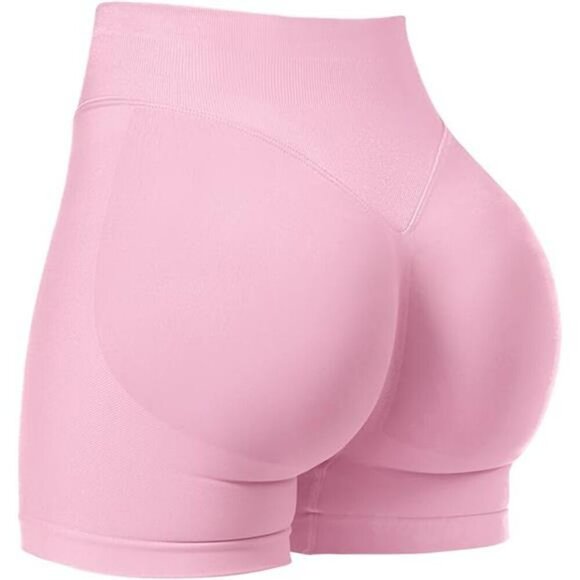 VOYJOY Scrunch Butt Workout Shorts Women Seamless Booty Biker Gym Tummy Control - Picture 6 of 6